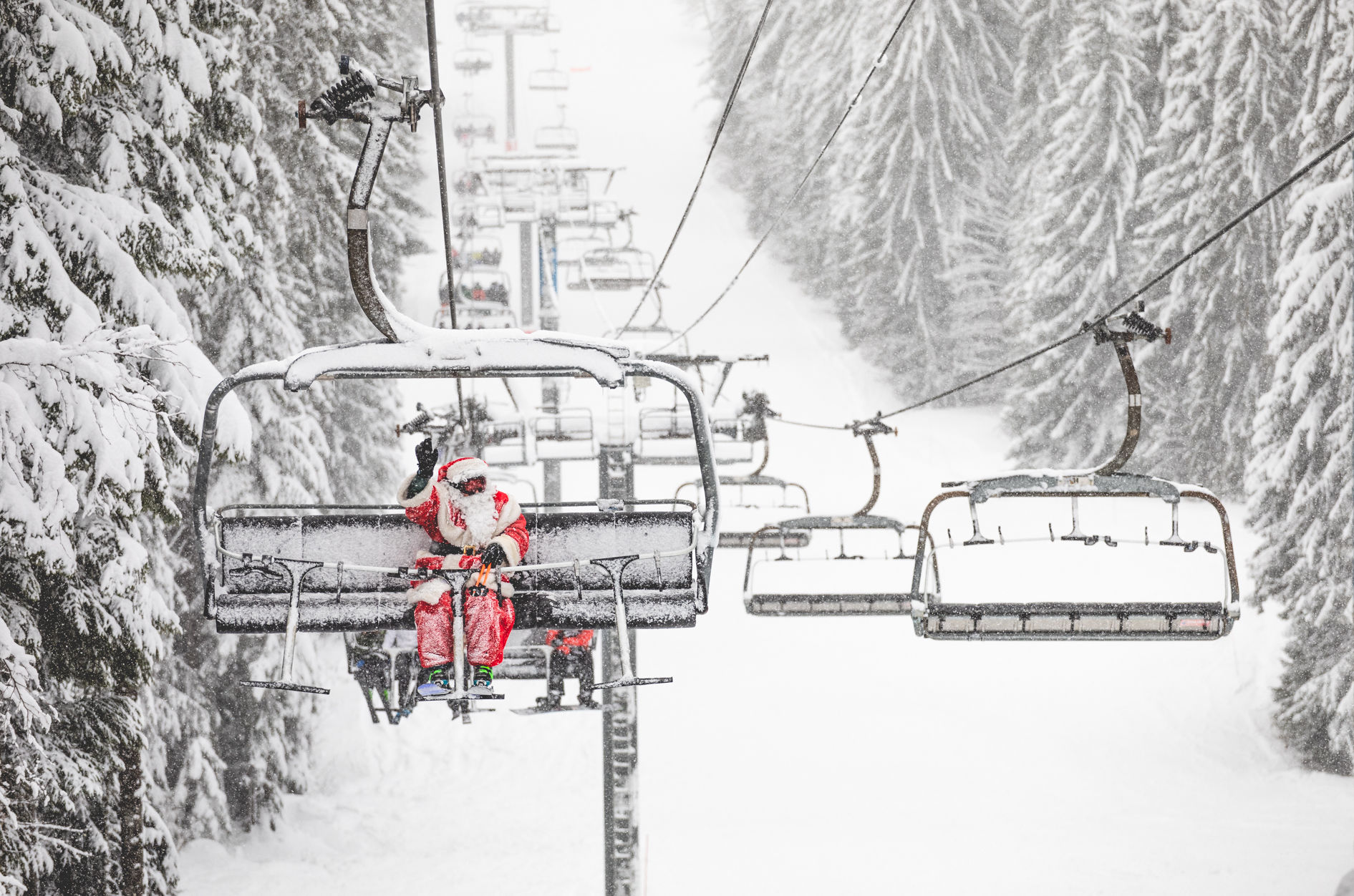 Santa visits Les Gets